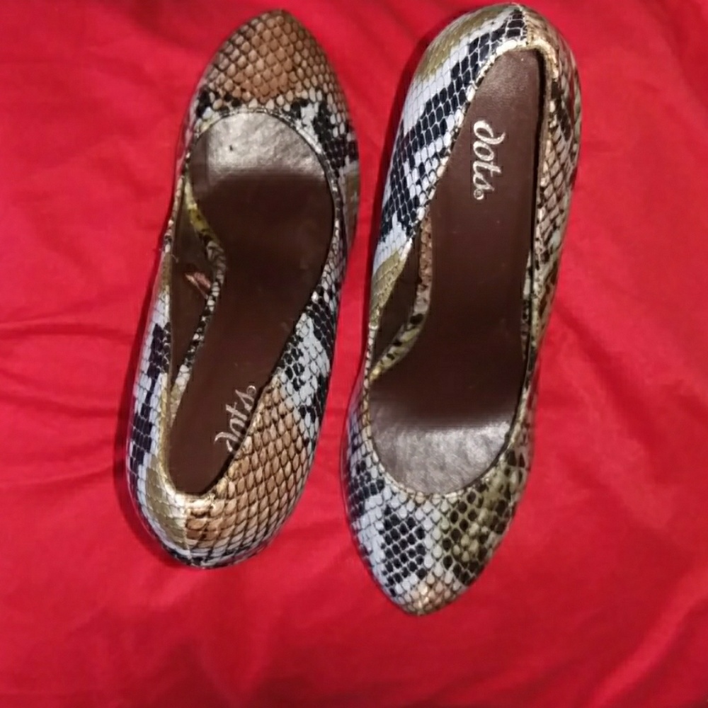 Dots snakeskin heels - Picture 2 of 8